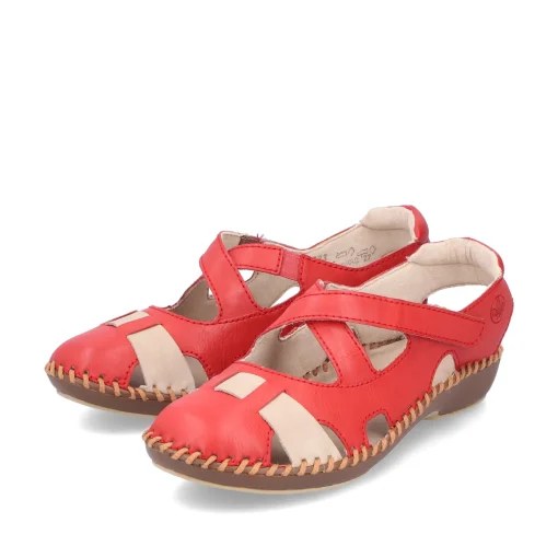 Rieker Damen Ballerinas feuerrot