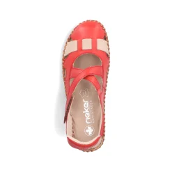 Rieker Damen Ballerinas feuerrot