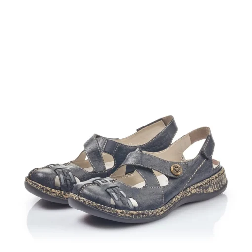 Rieker Damen Ballerinas marineblau
