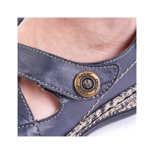Rieker Damen Ballerinas marineblau