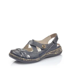 Rieker Damen Ballerinas marineblau