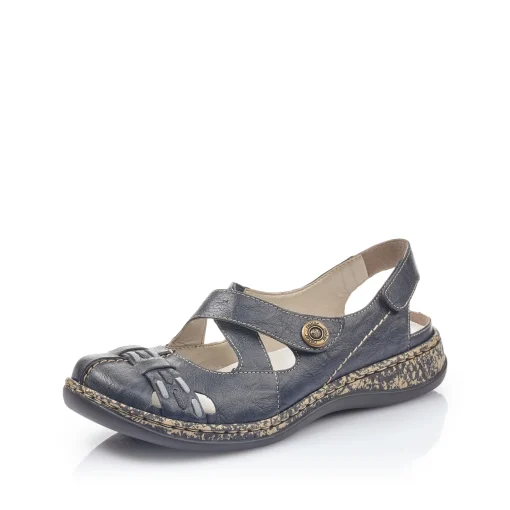 Rieker Damen Ballerinas marineblau