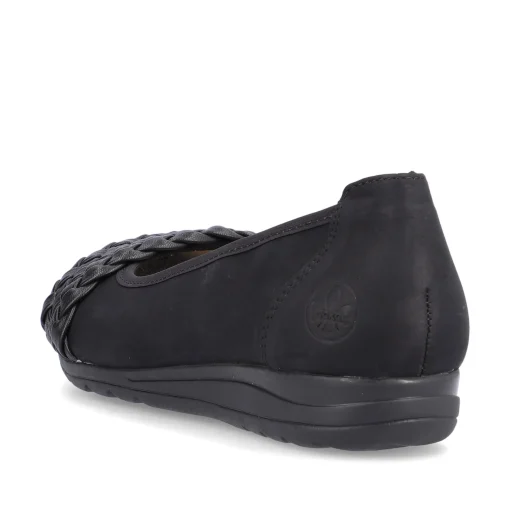 Rieker Damen Ballerinas nachtschwarz