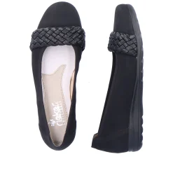 Rieker Damen Ballerinas nachtschwarz