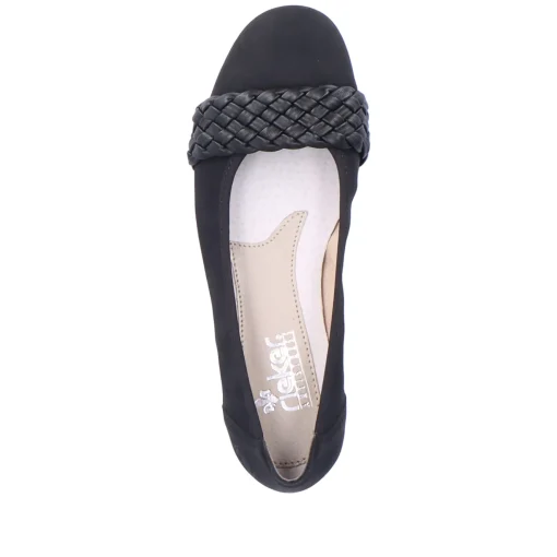Rieker Damen Ballerinas nachtschwarz