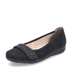 Rieker Damen Ballerinas nachtschwarz