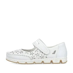 Rieker Damen Ballerinas reinweiss