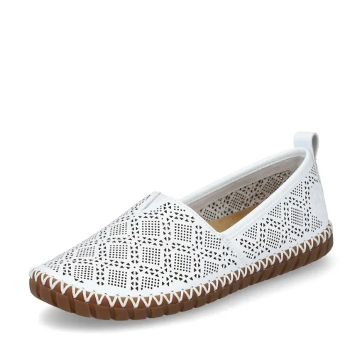 Rieker Damen Ballerinas reinweiss