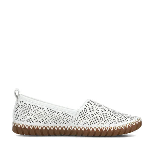 Rieker Damen Ballerinas reinweiss