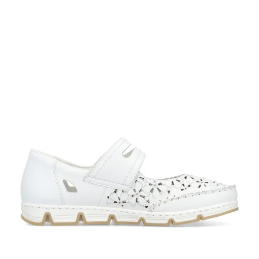 Rieker Damen Ballerinas reinweiss