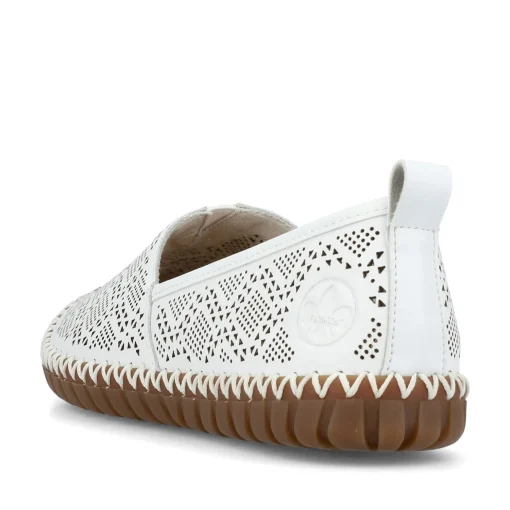 Rieker Damen Ballerinas reinweiss
