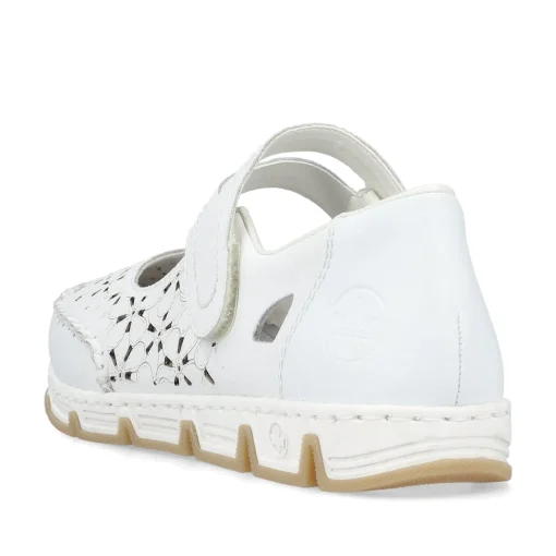 Rieker Damen Ballerinas reinweiss