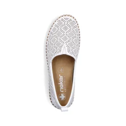 Rieker Damen Ballerinas reinweiss