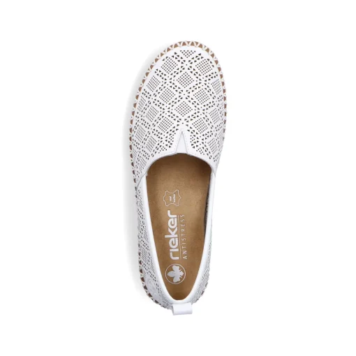 Rieker Damen Ballerinas reinweiss