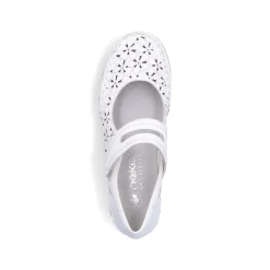 Rieker Damen Ballerinas reinweiss