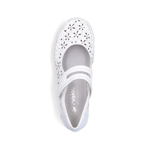 Rieker Damen Ballerinas reinweiss
