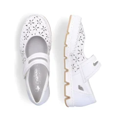 Rieker Damen Ballerinas reinweiss