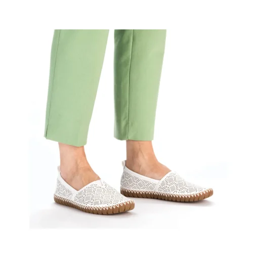 Rieker Damen Ballerinas reinweiss