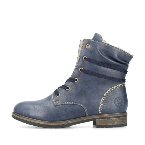Rieker Damen Biker Boots ozeanblau