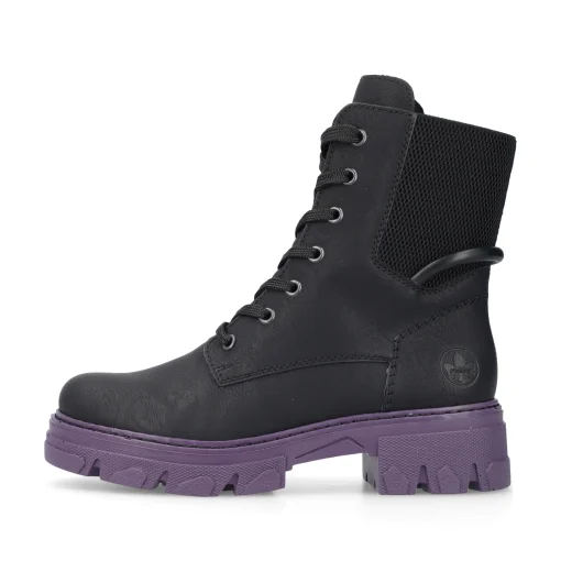 Rieker Damen Biker Boots nachtschwarz-purple