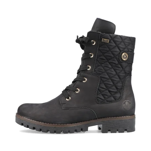 Rieker Damen Biker Boots tiefschwarz