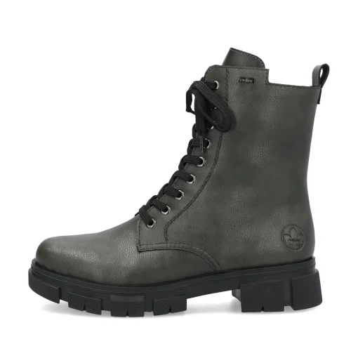 Rieker Damen Biker Boots grüngrau