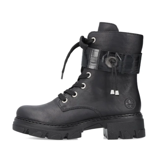 Rieker Damen Biker Boots tiefschwarz