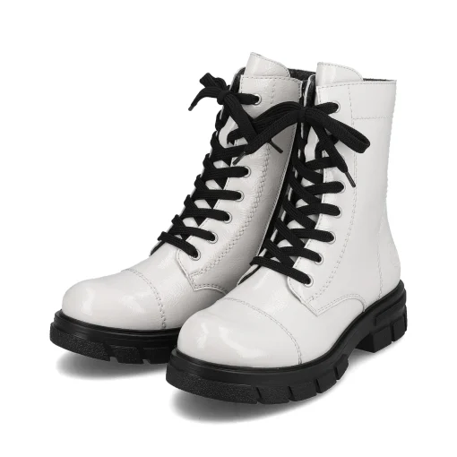 Rieker Damen Biker Boots reinweiß