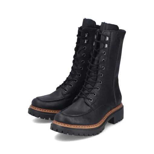 Rieker Damen Biker Boots asphaltschwarz