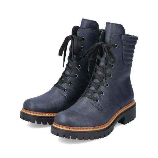 Rieker Damen Biker Boots pazifikblau