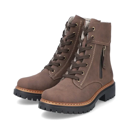 Rieker Damen Biker Boots holzbraun