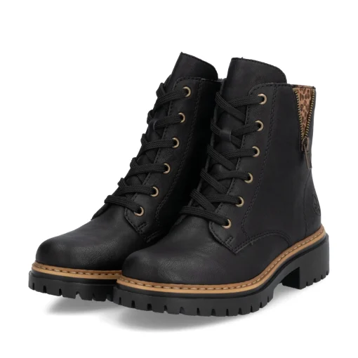 Rieker Damen Biker Boots nachtschwarz
