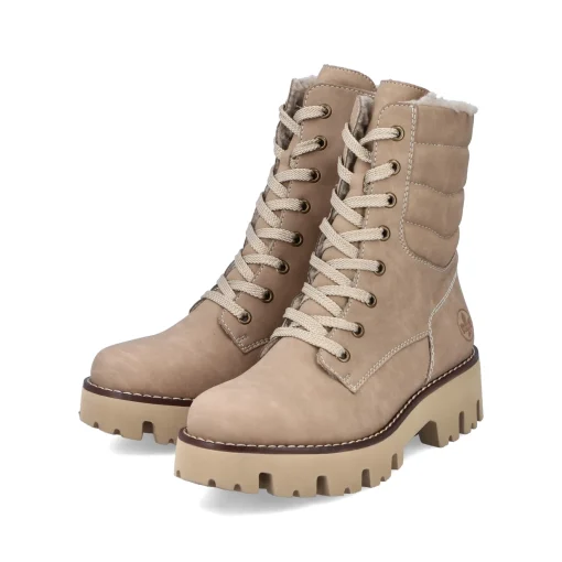 Rieker Damen Biker Boots braunbeige