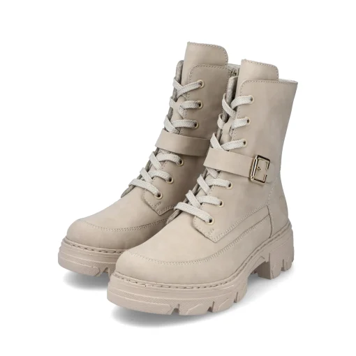 Rieker Damen Biker Boots hellbeige