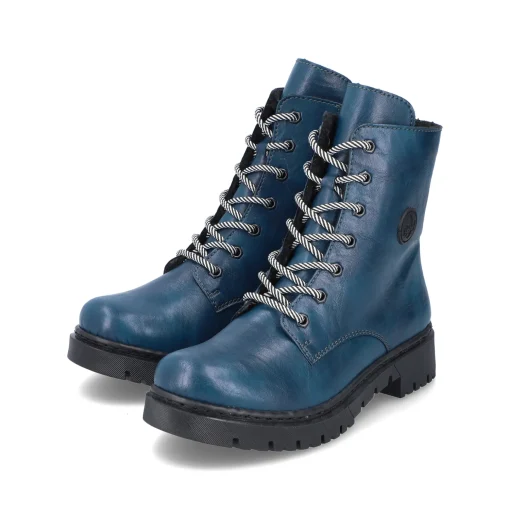 Rieker Damen Biker Boots petrol