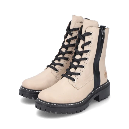 Rieker Damen Biker Boots vanillebeige
