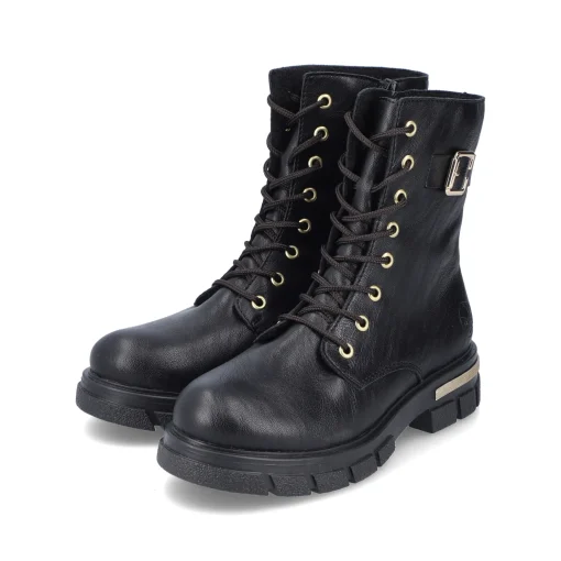 Rieker Damen Biker Boots nachtschwarz