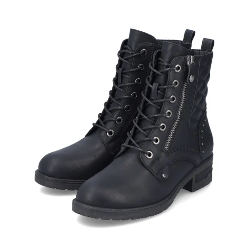 Rieker Damen Biker Boots nachtschwarz