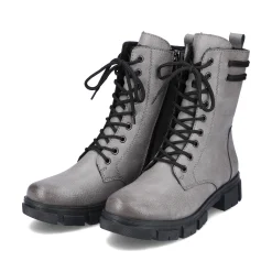 Rieker Damen Biker Boots steingrau-schwarz