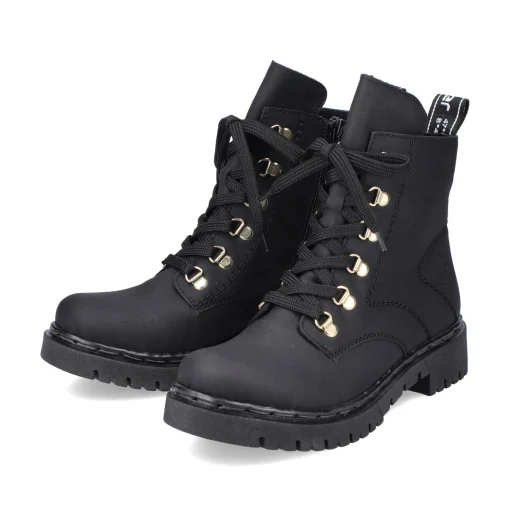 Rieker Damen Biker Boots tiefschwarz