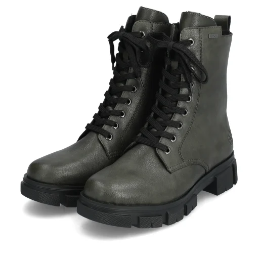 Rieker Damen Biker Boots grüngrau
