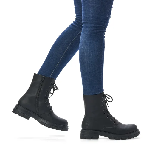 Rieker Damen Biker Boots graphitschwarz