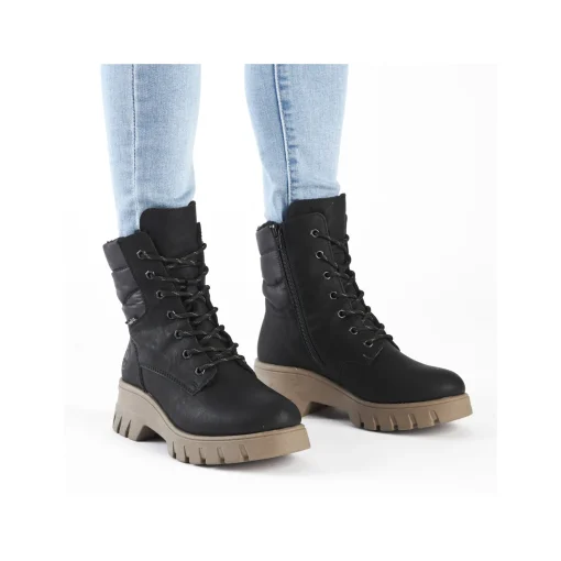 Rieker Damen Biker Boots urbanschwarz