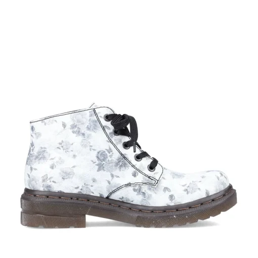 Rieker Damen Biker Boots silberweiß