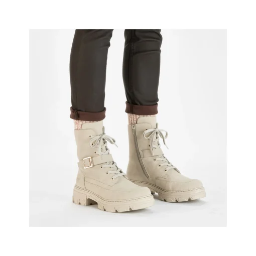 Rieker Damen Biker Boots hellbeige