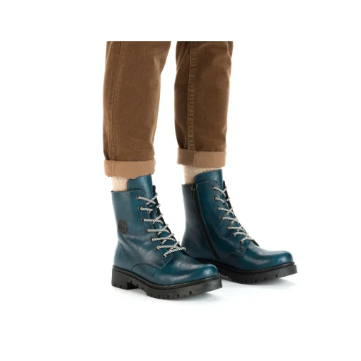 Rieker Damen Biker Boots petrol