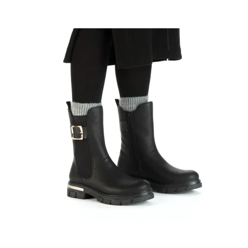 Rieker Damen Biker Boots urbanschwarz