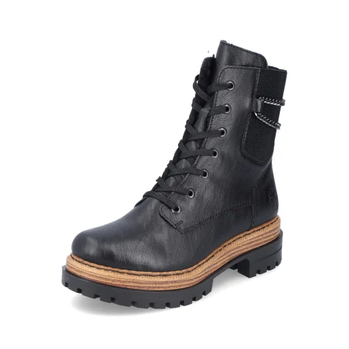Rieker Damen Biker Boots asphaltschwarz