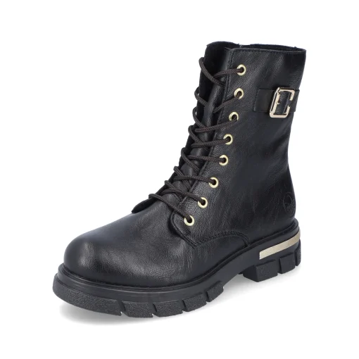 Rieker Damen Biker Boots nachtschwarz