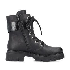 Rieker Damen Biker Boots tiefschwarz